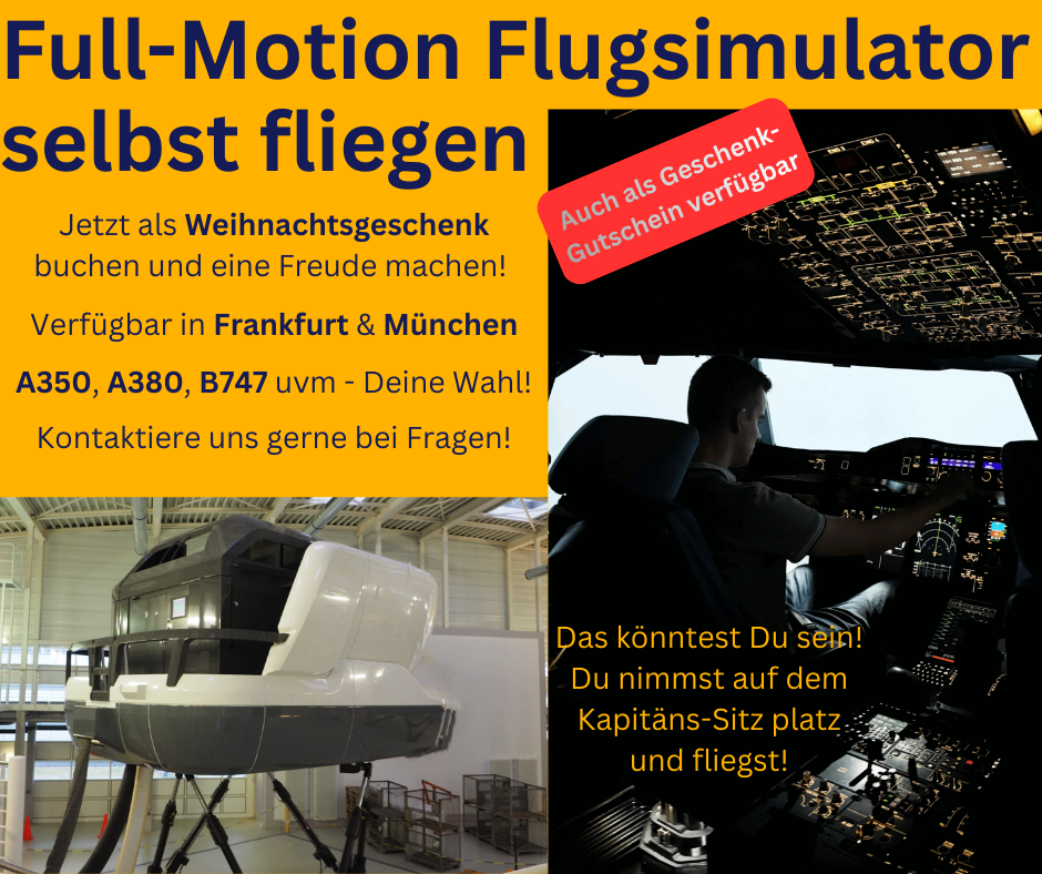 Lufthansa Full Motion Flugsimulator Weihnachtsgeschenk