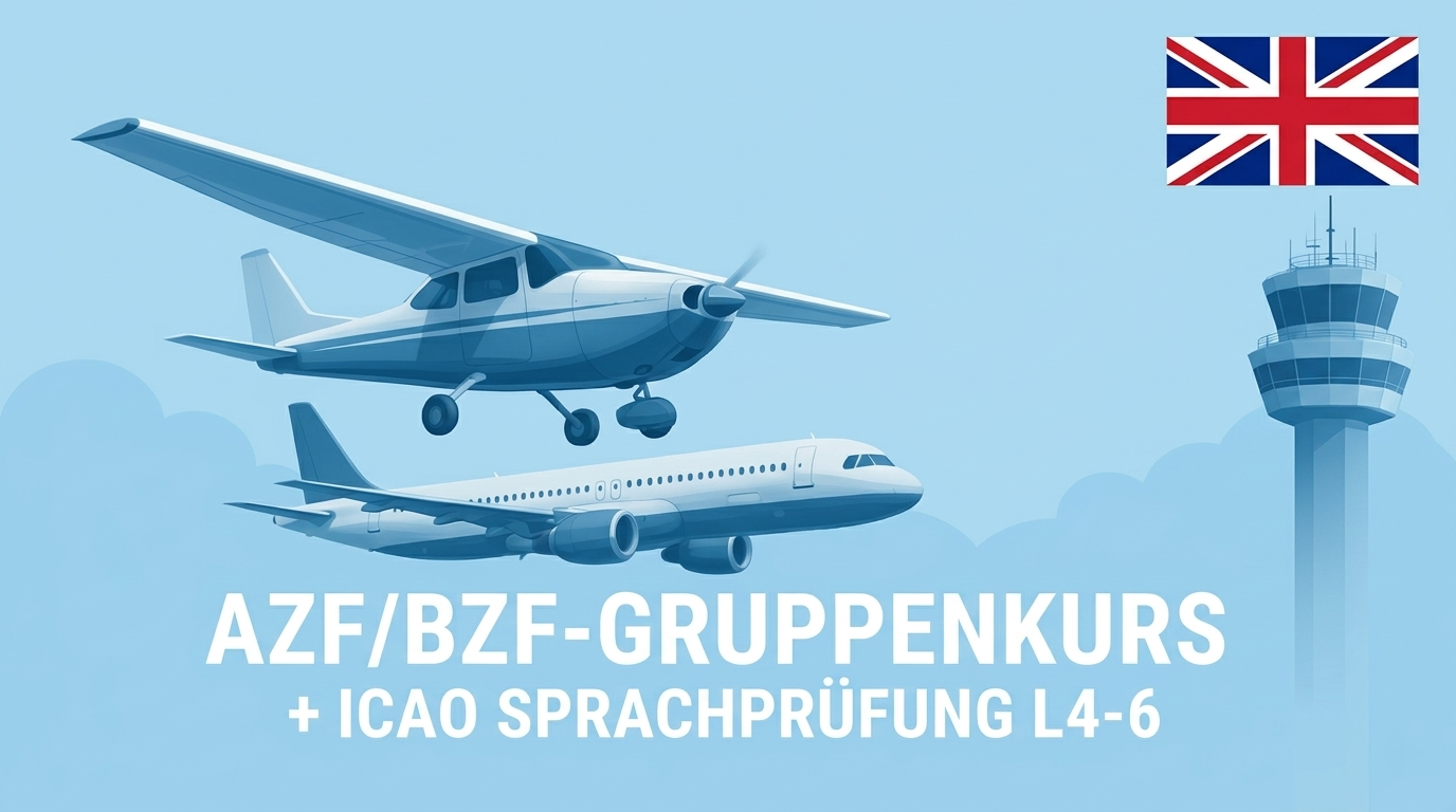 AZF oder BZF Gruppenkurs + ICAO Sprachprüfung L4-6